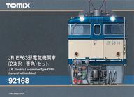 【中古】鉄道線路ひな型 1/150 EF63形明かり政府機関車(2次形・青碧) 2両書き割り [92168]