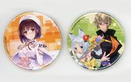 【中古】バッジ・ピンズ 加藤恵(僧侶Ver.)＆土御門春虎＆コン(冴えない彼女の育てかた＆東京レイヴンズ) 缶バッジ2個セット 「くじ引き堂 ファンタジア・リビルド オンラインくじ」 C-10賞画像
