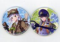 【中古】バッジ・ピンズ システィーナ＝フィーベル(夏風キャットVer.)＆ニーナ・アントーク(ロクでなし魔術講師と禁忌教典＆鋼殻のレギオス) 缶バッジ2個セット 「くじ引き堂 ファンタジア・リビルド オンラインくじ」 C-8賞画像