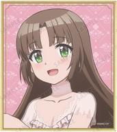 【中古】紙製品 桃坂真理愛(アップ) 「幼なじみが絶対に負けないラブコメ 描き下ろしイラスト カラードレスver. トレーディングミニ色紙」画像