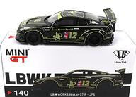 【中古】ミニカー 1/64 LB★WORKS Nissan GT-R R35 Type 2 Rear Wing ver. 3 JPS #12 左手持ち部分(黒いこと×ゴールド) 「MINI GTつづき物 No.140」 [MGT00140-L] 車-ミニカー・トイカー-乗り物のおもちゃ