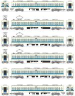 【中古】鉄道線路ひな型 1/150 小田急電鉄4000形(初代) 冷房装置決めなおす車 6両仕掛ける 「鉄道線路寄せあわせ」 [293057]