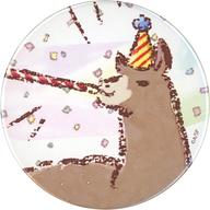 【中古】バッジ・ピンズ ラマさん 「しろくまカフェ 10th anniversary shop in 東京キャラクターストリート 缶バッジ02 (グラフアート)」画像