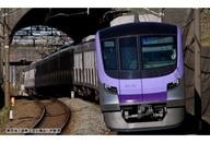【中古】鉄道線路ひな型 1/150 日本の首都地下鉄道半蔵門線 18000系 4両増結書き割り [10-1761]