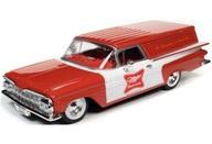 【中古】ミニカー 1/24 1959 シェビー エルカミーノ セダン デリバリートラック ”Miller High Life”(レッド×ホワイト) [AW24014]