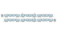 【中古】鉄道線路ひな形 1/150 東武鉄道線路8000系 81114取り合わせ6両書き割り 「鉄道線路寄せあわせ」 [314462]