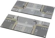 【新品】鉄道線路ひな形 1/150 ユニトラム 取りひろげる書き割り 曲がりかど [40-823]