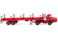 【中古】ミニカー 1/87 Faun 支柱トレーラートラック Rosenkranz [055407]