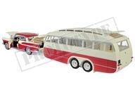 【中古】ミニカー 1/18 シムカ ヴデット 1958 ＆ Henon トレーラ住み家(カーディナルレッド×象牙色) [185728]