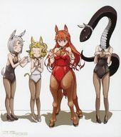 【中古】キャラカード 集合 ミニ色紙風イラストカード 「コミックス セントールの悩み 第24巻」 メロンブックス購入特典画像