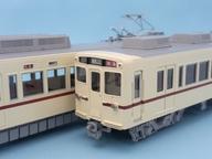 【中古】鉄道線路ひな形 HOゲージ 1/80 京王帝都電鉄 6000系 5両取り合わせ書き割り 遣っ付ける品 [1-600-18]