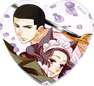 【中古】バッジ・ビンズ 芳野葛利劔＆薄蛍 (背景紫) ハート缶バッジ 「くじメイト おとめ妖怪ざくろ」 E-4賞画像