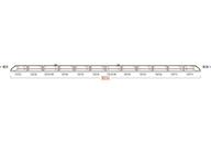 【中古】鉄道線路ひな型 1/160 JR E7系 上越新幹線 朱鷺色 書き割り 12両書き割り 制限事項品 [97920]