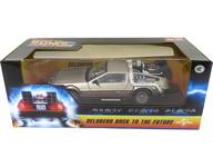 【中古】ミニカー 1/18 タイムマシン デロリアン(しろがね色) 「バック・トゥ・ザ・フューチャー」 [2711]