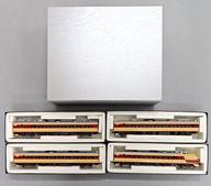 【中古】鉄道線路ひな形 HOゲージ 1/80 国鉄489系 国鉄急行列車色 基本原理4両書き割り(クハ489+モハ488M+モハ489+クハ489) [ES5361]