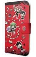 【中古】携帯ジャケット・カバー 01.ちりばめレッド グラフアートデザイン 手帳型スマホケース(iPhone6/6s/7/8兼用) 「お前はまだグンマを知らない」画像