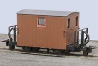 【新品】鉄道線路ひな型 OO-9 1/76 クオリーマンコーチ(両側甲板/赤銅色) [PEGR-580UB]