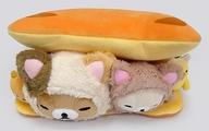 【中古】ぬいぐるみ リラックマ＆コリラックマ＆キイロイトリ どら焼き布団でリラックスぬいぐるみ もっと♪のんびりネコテーマ 「リラックマ」 リラックマストア限定