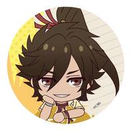 【中古】バッジ・ピンズ(キャラクター) 前田慶次 「学園BASARA のってぃーシリーズ トレーディング缶バッジ」画像