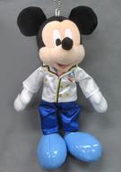 【中古】ぬいぐるみ ミッキーマウス(ディズニーシー・プラザ グリーティングお召しもの) ぬいぐるみ徽章 「ウォルトディズニー」 日本の首都ディズニーシー制限事項