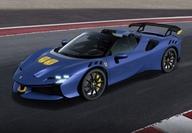 【中古】ミニカー 1/18 Ferrari 空想科学小説90 XX Spider Electric Blu 容れもの付 [P18238IV]