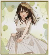 【中古】紙製品 荻原沙優 私服(「出会えて、良かった」Ver.) ミニ色紙 「くじ引き堂 ひげを剃る。そして女子高生を拾う。 オンラインくじ」 D-10賞画像