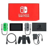 【中古】ニンテンドースイッチハード Nintendo Switch本体 カラーカスタマイズ /Joy-Con(L)ネオングリーン(R)グレー/Joy-Conストラップ：ネオングリーン/ブラック
