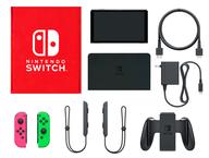 【中古】ニンテンドースイッチハード Nintendo Switch本体(有機ELモデル)カラーカスタマイズ/Joy-Con(L)ネオンピンク(R)ネオングリーン/Joy-Conストラップ：ブラック