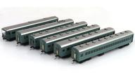 【中古】鉄道線路ひな形 HOゲージ “はと” 6両取り合わせ客車書き割り