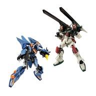 【中古】食玩 トレーディングフィギュア 機動戦士ガンダム GフレームFA デュエルブリッツガンダム＆ライトニングバスターガンダム プレミアムバンダイ限定