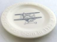 【中古】皿・ボウル ダヤン(飛行機) 豆小皿 「猫のダヤン40周年 ダヤンの不思議な旅 池田あきこ原画展」画像