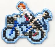 【中古】シール・ステッカー 紺野真琴＆間宮千昭 刺繍シール・アイロンワッペン両用ステッカー 「時をかける少女」画像