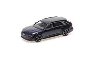 【中古】ミニカー 1/43 アウディ RS 6 アバント 2019(ヴァイオレットメタリック) 「MINICHAMPS」 [410018016]