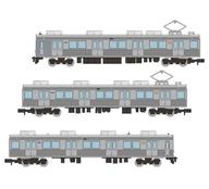 【新品】鉄道線路ひな形 1/150 伊豆急行8000系(TA-7取り合わせ・無ラッピング鉄道車両)3両書き割りF 「鉄道線路寄せあわせ」 [335191]