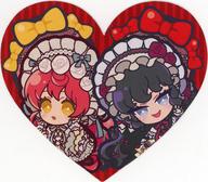 【中古】キャラカード ガァルル＆白玉みかん(ミニキャラ/ゴスロリ) 特製ハートカード 「アイドルランドプリパラ 単独カフェシリーズ第3弾 ガァルマゲドン in プリズムストーンカフェ」 1期 対象商品購入特典画像