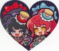 【中古】キャラカード ガァルル＆白玉みかん(ミニキャラ/ドレス) 特製ハートカード 「アイドルランドプリパラ 単独カフェシリーズ第3弾 ガァルマゲドン in プリズムストーンカフェ」 1期 対象商品購入特典画像