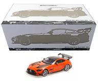 【新品】ミニカー 1/18 メルセデス-AMG GT 黒いことつづき物 2021(オレンジ色×しろがね色車輪) 「MINICHAMPS」 [110032024]