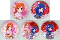 【中古】バッジ・ピンズ 全5種セット 「ひぐらしのなく頃に 卒 POP UP SHOP in TSUTAYA 缶バッジ 桜和服ver.(描き下ろしイラスト)」画像