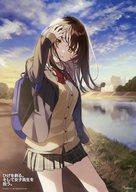 【中古】キャラカード 荻原沙優 制服(夕暮れVer.) 書き下ろしショートストーリー付きスペシャルカード 「くじ引き堂 ひげを剃る。そして女子高生を拾う。 オンラインくじ」 おまけキャンペーン賞画像