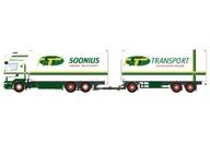 【新品】ミニカー 1/50 SOONIUS SCANIA R4 TOPLINE RIGED REEFER TRUCK 6X2 TAG AXLE RIGED REEFER DRAWBAR TURNTABLE TRAILER - 6 AXLE [01-4604]