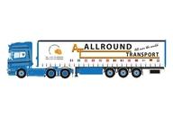 【新品】ミニカー 1/50 A.A. vd Heuvel SCANIA 4 SERIES TOPLINE 6X2 TAG AXLE CURTAINSIDE TRAILER - 3 AXLE [01-4625]