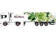 【新品】ミニカー 1/50 JZ Transport Noviflora SCANIA S HIGHLINE CS20H 4X2 REEFER TRAILER - 3 AXLE [01-4677]