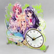 【中古】置き時計・壁掛け時計(キャラクター) 集合 アクリルクロック 「若葉色のカルテット」 電気外祭り 2019 SUMMER in 高田馬場グッズ 6,357円