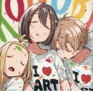 【中古】バッジ・ビンズ 宇佐美みずき＆コレット＆内巻すばる スクエア缶バッジ 「くじ引き堂 この美術部には問題がある! オンラインくじVol.01」 D-10賞画像