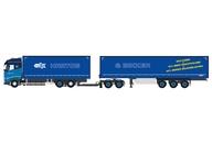 【新品】ミニカー 1/50 Hartog ＆ Bikker VOLVO FH5 GLOBETROTTER RIGED CURTAINSIDE TRUCK 6X2 TAG AXLE CURTAINSIDE TRAILER - 3 AXLE + DOLLY [01-4483]
