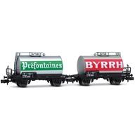 【新品】鉄道模型 1/160 SNCF. 2-unit pack 2-axle tank wagons. ”BYRRH”. ep. IV [HN6702]
