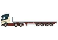 【新品】ミニカー 1/50 Torben Ramsdal VOLVO FH5 GLOBETROTTER 6X2 TAG AXLE FLATBED TRAILER - 4 AXLE [01-4489]