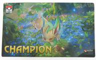 【中古】サプライ ポケモンカードゲーム 英語版 プレイマット リーフィア League Cup 2018 CHAMPION -リーグカップ 2018 チャンピオン-