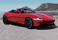 【新品】ミニカー 1/43 Ferrari Roma Spider Red Corsa 322 - Gloss Black Rims [BBRC282B1]