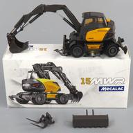 【中古】ミニカー 15MWR WHEEL EXCAVATORS(黄色×黒いこと)